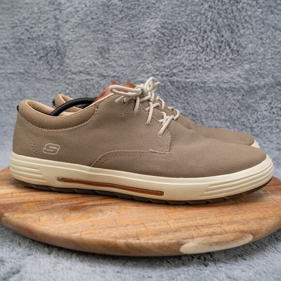 Skechers Parton Wilcon Brown Oxfords Lace Up Comfort Shoes Mens US 13 CHOC 65925 - Picture 1 of 8